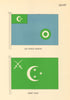 EGYPT FLAGS. Air Force Ensign, Army Flag 1955 old vintage print picture