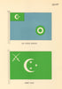 EGYPT FLAGS. Air Force Ensign, Army Flag 1955 old vintage print picture