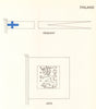FINLAND FLAGS. Pendant, Jack 1964 old vintage print picture
