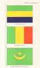 WEST AFRICA FLAGS. French Community. Gabonese Republic, Mali, Mauritania 1965