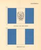 GUATEMALA FLAGS. National Flag and Ensign, Merchant Flag 1955 old print