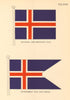 ICELAND FLAGS. National and Merchant Flat, Government Flag and Ensign 1955