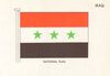 IRAQ FLAGS. National Flag 1965 old vintage print picture