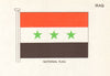 IRAQ FLAGS. National Flag 1965 old vintage print picture