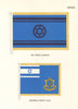 ISRAEL FLAGS. Air Force Ensign, Defence Force Flag 1964 old vintage print