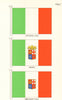 ITALY FLAGS. National Flag, Ensign, Merchant Flag 1964 old vintage print