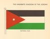 JORDAN FLAGS. The Hashemite Kingdom of the Jordan. National Flag 1955 print