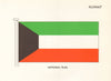 KUWAIT FLAGS. National Flag 1964 old vintage print picture