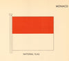 MONACO FLAGS. National Flag 1955 old vintage print picture