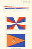 NETHERLANDS FLAGS. Pendant, Jack, Royal Air Force Ensign 1964 old print