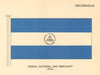 NICARAGUA FLAGS. Ensign, National and Merchant Flag 1955 old vintage print