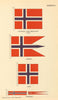 NORWAY FLAGS. Norway. National and Merchant Flag, Ensign, Jack, Pendant 1955