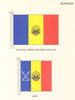 ROMANIA FLAGS. National Ensign and Merchant flag, Jack 1985 old vintage print