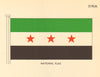 SYRIA FLAGS. National Flag 1955 old vintage print picture