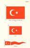 TURKEY FLAGS. Ensign, National and Merchant Flag, Jack, Pendant 1964 old print