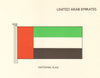 UAE FLAGS. United Arab Emirates. National Flag 1979 old vintage print picture
