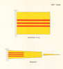 VIETNAM FLAGS. Viet Nam. National Flag, Pendant 1964 old vintage print picture