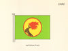 ZAIRE FLAGS. National Flag 1979 old vintage print picture