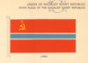 UZBEKISTAN FLAGS. Union of Socialist Soviet Republics. Uzbek. USSR 1955 print