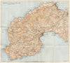 PENZANCE, ST. IVES & LAND'S END. Cornwall. WARD LOCK 1936 old vintage map