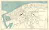 RHYL vintage town/city plan. North Wales. WARD LOCK 1961 old vintage map chart