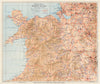 Motorists' Map of North Wales. WARD LOCK 1934 old vintage plan chart