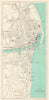 LOWESTOFT vintage town/city plan. Suffolk. Kirkley. WARD LOCK 1938 old map