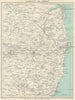 LOWESTOFT area Great Yarmouth Beccles Southwold. Norfolk/Suffolk Broads 1938 map