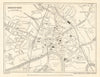 HEREFORD vintage town/city plan. Herefordshire. River Wye. WARD LOCK 1955 map