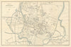 OXFORD vintage town/city plan. University colleges. WARD LOCK 1924 old map