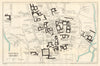 CENTRAL OXFORD vintage town/city plan. University colleges. WARD LOCK 1924 map