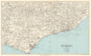 EAST SUSSEX COAST. Hastings Eastbourne Rye Bexhill Beachy Head 1961 old map