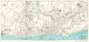 HASTINGS AND ST. LEONARDS vintage town/city plan. Sussex. WARD LOCK 1961 map
