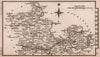 Berkshire miniature county map by Samuel Leigh / Sidney Hall c1820 old
