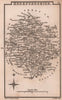 Herefordshire miniature county map by Samuel Leigh / Sidney Hall c1820 old