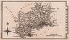 Middlesex miniature county map by Samuel Leigh / Sidney Hall c1820 old