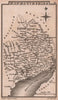 Monmouthshire miniature county map by Samuel Leigh / Sidney Hall c1820 old