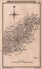 Northamptonshire miniature county map by Samuel Leigh / Sidney Hall c1820