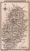 Nottinghamshire miniature county map by Samuel Leigh / Sidney Hall c1820