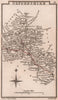Oxfordshire miniature county map by Samuel Leigh / Sidney Hall c1820 old