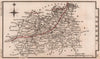 Surrey miniature county map by Samuel Leigh / Sidney Hall c1820 old