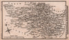 Yorkshire West Riding miniature county map by Samuel Leigh / Sidney Hall c1820