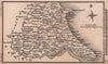 Yorkshire East Riding miniature county map by Samuel Leigh / Sidney Hall c1820