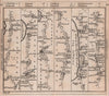 St. David's-Cardigan-Aberystwyth-Talybont road strip map. BOWLES 1782 old