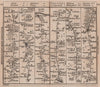 Scole-Norwich-Cromer. King's Lynn-Drayton-Norwich road strip map BOWLES 1782