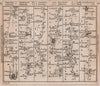 Oxford-Banbury-Southam-Coventry-Nuneaton-Derby road strip map. BOWLES 1782