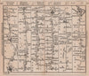 Oxford-Abingdon-Hungerford-Salisbury-Poole road strip map. BOWLES 1782 old
