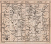 York-Leeds-Elland-Rochdale-Manchester-Warrington road strip map. BOWLES 1782