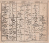 Warrington-Chester. Derby-Stockport-Manchester road strip map. BOWLES 1782