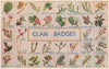 Clan Badges. Scotland Scottish clans tartans arms 1957 old vintage print